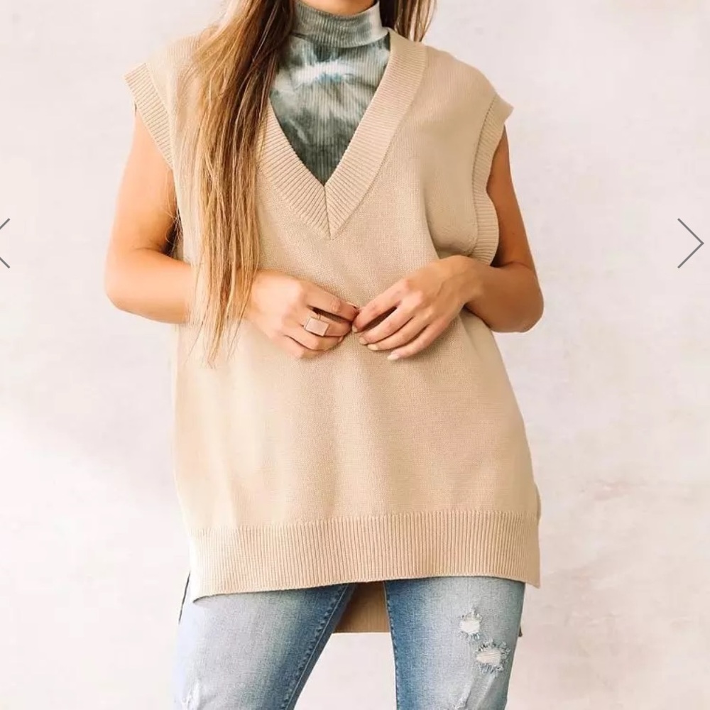 Oversized Sweater Vest
